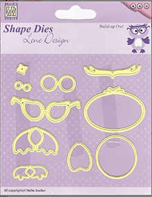 Nellie's Choice Shape Die Lene Design Build Up Owl SDL024