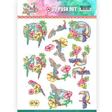 Find It Trading Happy Tropics 3D Pushout Sheet Exotic Birds SB10364