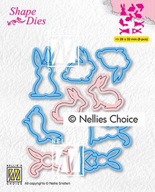 Nellie SNellen Shape DIes - A Collection of Hares 1 - 9 Dies