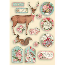 Stamperia Wooden Shapes- Pink Christmas Size A5