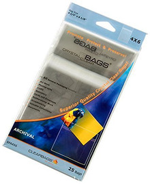 ClearBags RSA6 Crystal Clear Protective Closure Bags, 4 15/16"x 6 9/16"- 25 bags