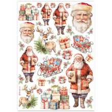 Stamperia A4 Decoupage Rice Paper - Classic Christmas- Santa Claus