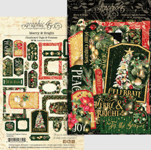 Graphic 45- Chipboard Tags & Frames- Merry & Bright