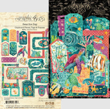 Graphic 45- Chipboard Tags & Frames- Seas the Day